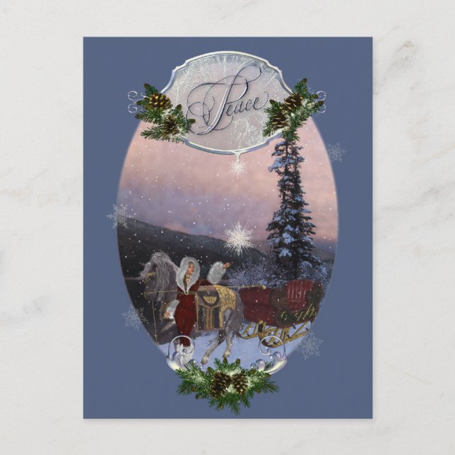 Cartes Pour Fêtes Annuelles Solstice d'hiver de la paix (Devant)