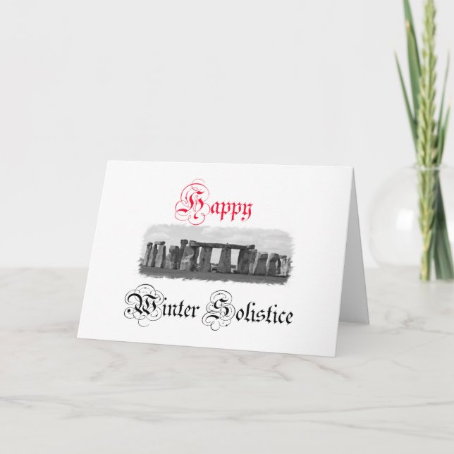 Cartes Pour Fêtes Annuelles Solstice d'hiver heureux Stonehenge (Devant)