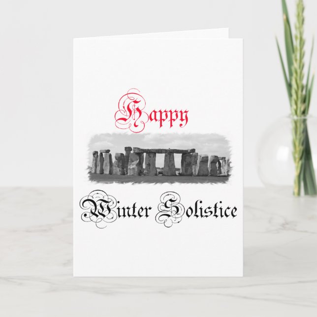 Cartes Pour Fêtes Annuelles Solstice d'hiver heureux Stonehenge (Devant)