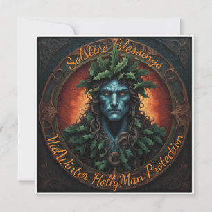 Cartes Pour Fêtes Annuelles Solstice d'hiver : La bénédiction de l'homme de ho