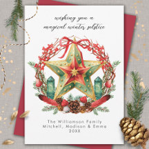 Solstice d'hiver Wreath Star Noël Yule