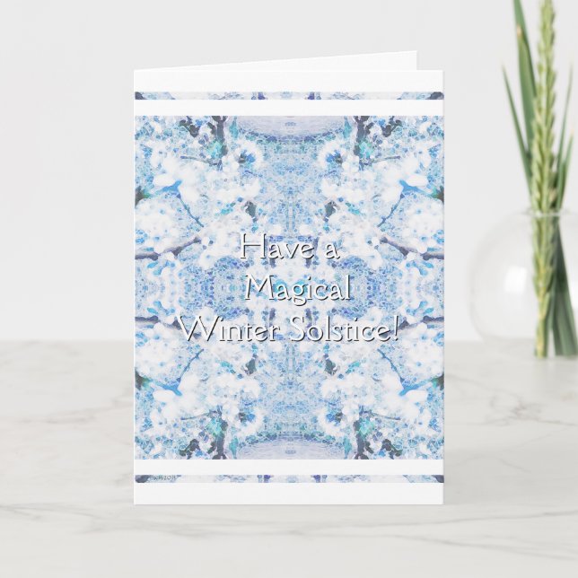 Cartes Pour Fêtes Annuelles Solstice d'hiver Yule neige Noël (Devant)