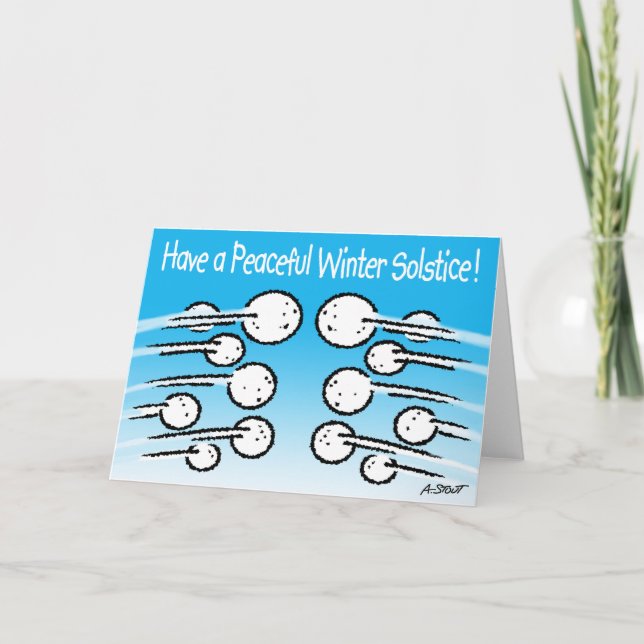 Cartes Pour Fêtes Annuelles Solstice hivernale de snowball (Devant)