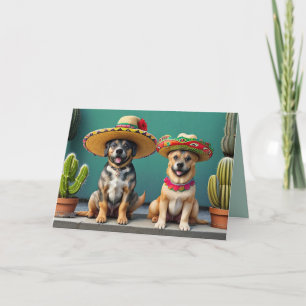Cartes Pour Fêtes Annuelles sombreros perros