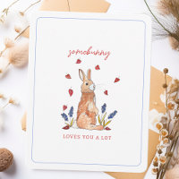 Somebunny vous aime Aquarelle Saint-Valentin