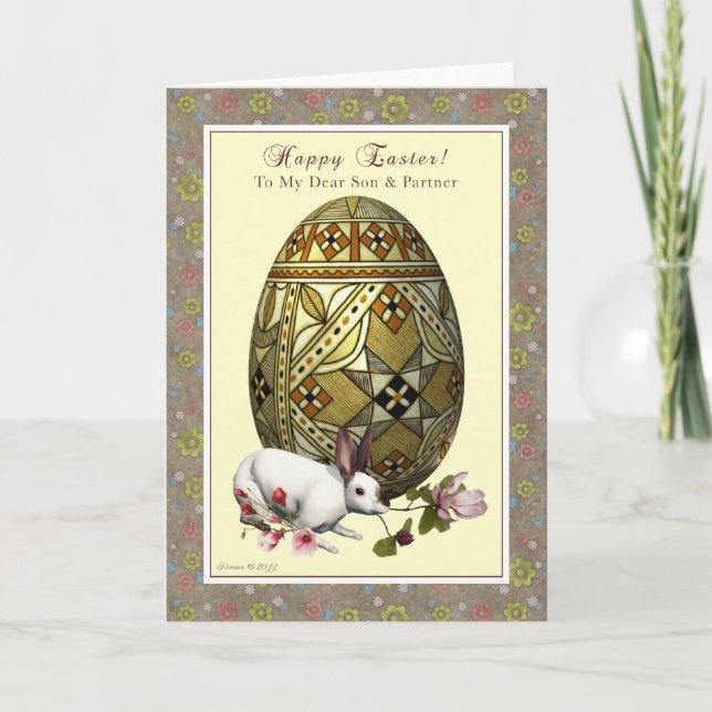 Cartes Pour Fêtes Annuelles Son and Partner Easter (Devant)