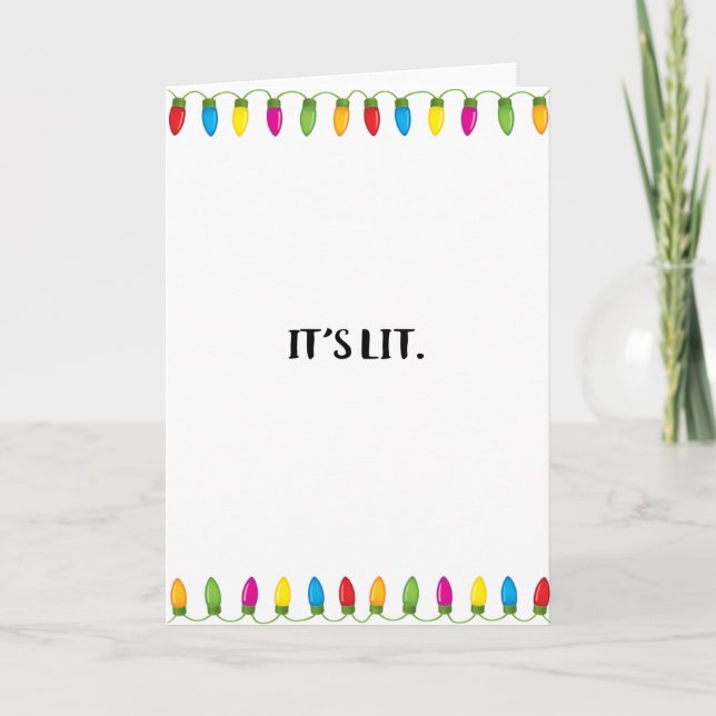 Cartes Pour Fêtes Annuelles " Son Lit " Funny Christmas Grey Card (Devant)