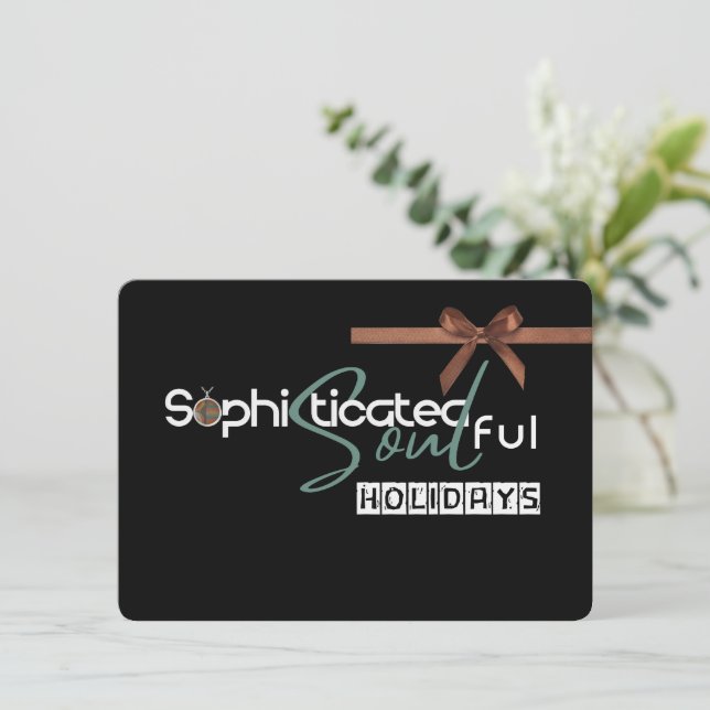 Cartes Pour Fêtes Annuelles Sophisticated Soul    (Debout devant)