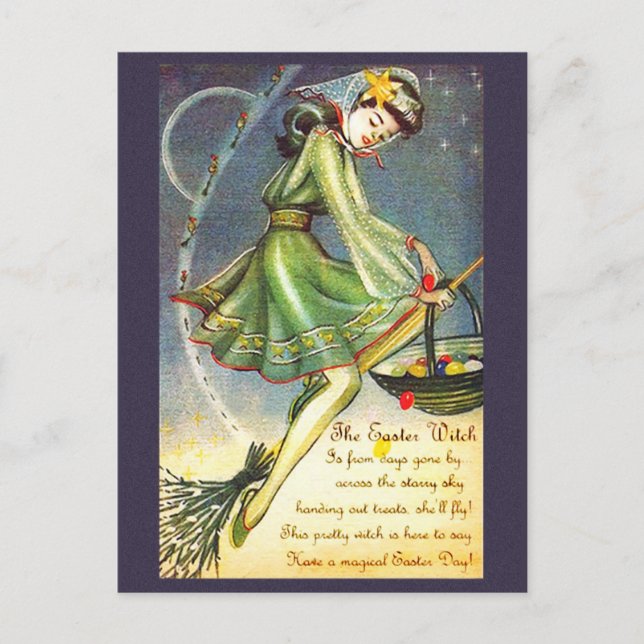 Cartes Pour Fêtes Annuelles Sorcière de Falln Pâques (Devant)