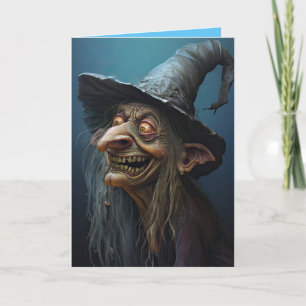 Cartes Pour Fêtes Annuelles Sorcière moche