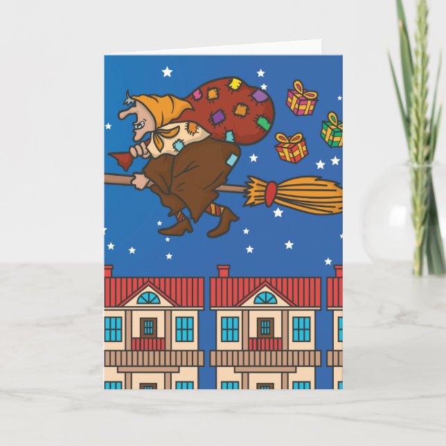 Cartes Pour Fêtes Annuelles sorcière xmas Befana (Devant)