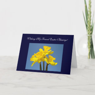Cartes Pour Fêtes Annuelles Souhaitant à mon ami des bénédictions de Pâques !