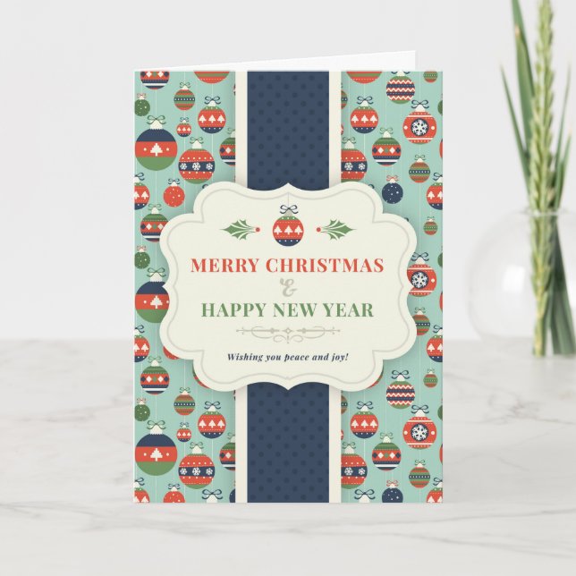 Cartes Pour Fêtes Annuelles Souhaitez Joyeux Noël Décoratif (Devant)