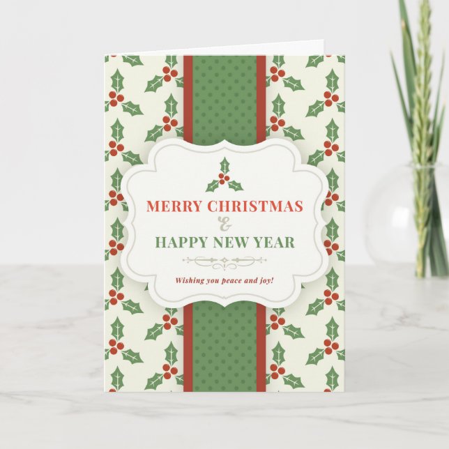 Cartes Pour Fêtes Annuelles Souhaitez Joyeux Noël Décoratif (Devant)