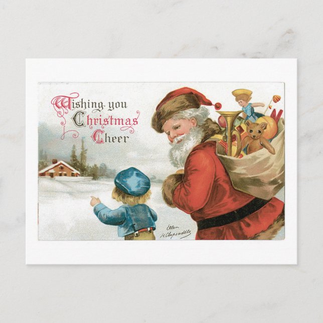 Cartes Pour Fêtes Annuelles Souhaitez-vous Noël Soin (Devant)