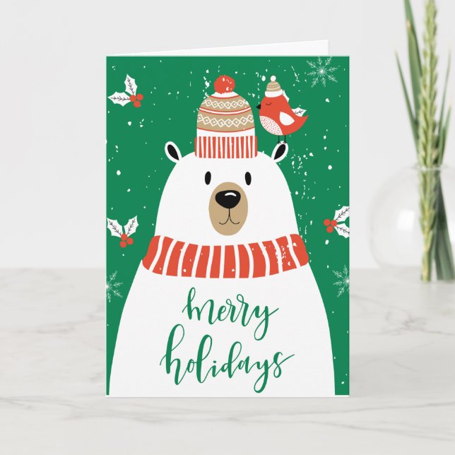 Cartes Pour Fêtes Annuelles Souhaitez-vous un Noël très bariolé (Devant)