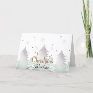 Cartes Pour Fêtes Annuelles Souhaits de Noël À feuillage persistant Arbre Star