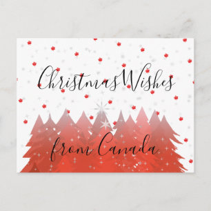 Cartes Pour Fêtes Annuelles Souhaits de Noël du Canada 150 Feuille d'érable ro
