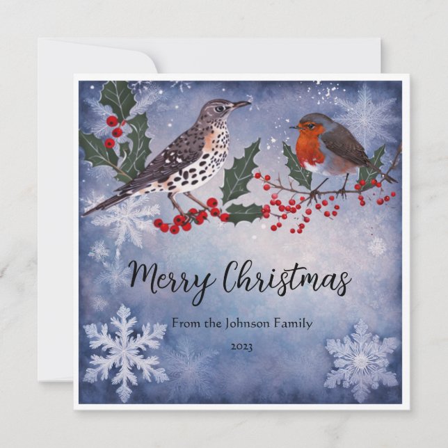 Cartes Pour Fêtes Annuelles Souhaits de Noël envoûtants : Salutation personnal (Devant)