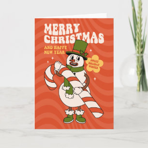 Cartes Pour Fêtes Annuelles Souhaits de vacances - Un Sucre de canne Noël
