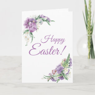 Cartes Pour Fêtes Annuelles Souhaits floraux de Pâques