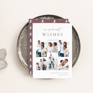 Cartes Pour Fêtes Annuelles Souhaits les plus chauds Élégant 6 Photo Collage N