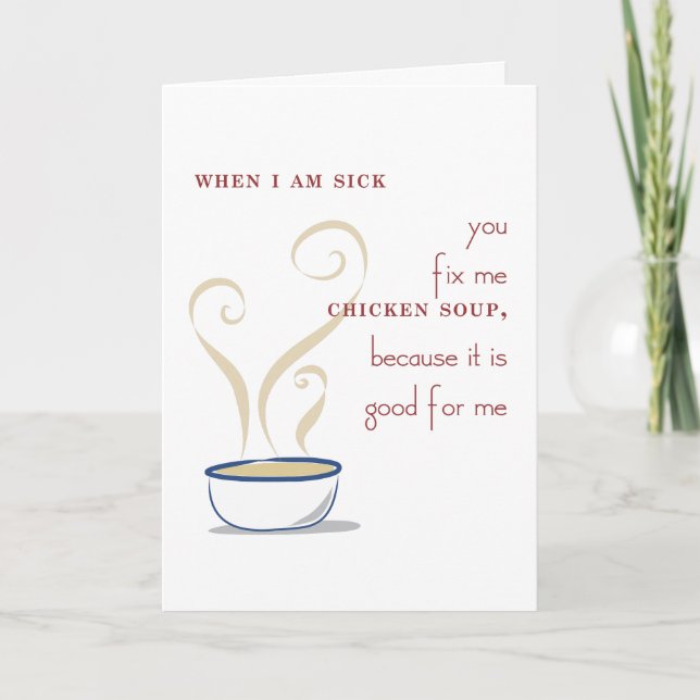 Cartes Pour Fêtes Annuelles Soupe de poulet Valentine (Devant)