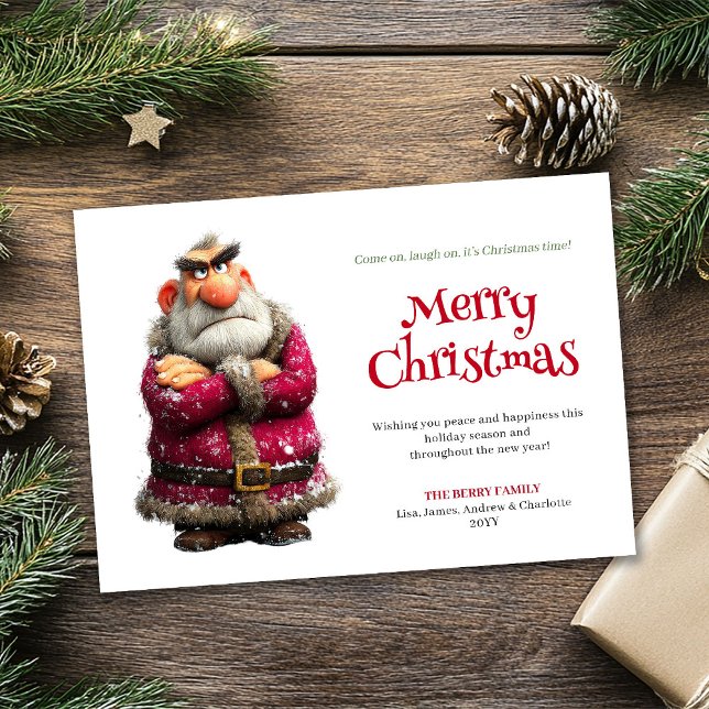 Cartes Pour Fêtes Annuelles Sour Santa custom funny downloadable Christmas  (Sour Santa custom funny downloadable Christmas card joy)