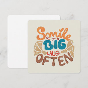 Cartes Pour Fêtes Annuelles Sourire grand rire souvent : Joyeux