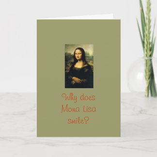 Cartes Pour Fêtes Annuelles Sourires de Mona Lisa