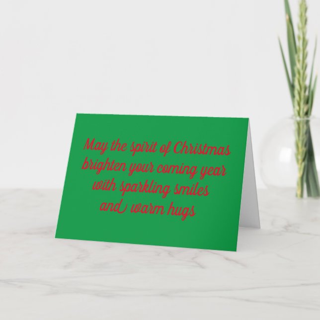 CARTES POUR FÊTES ANNUELLES *SOURIRES ÉCLAIRÉS ET HUGUES CHAUDES* (Devant)