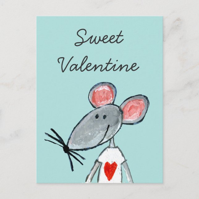 Cartes Pour Fêtes Annuelles Souris d'amour (Devant)