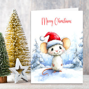 Cartes Pour Fêtes Annuelles Souris de Noël