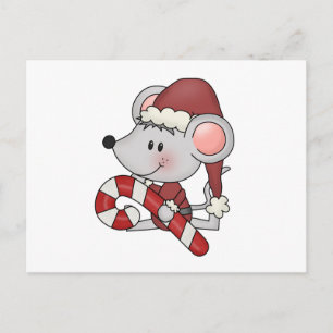 Cartes Pour Fêtes Annuelles Souris de Noël avec Sucre de canne