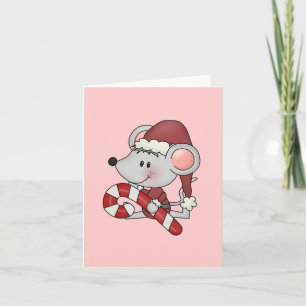 Cartes Pour Fêtes Annuelles Souris de Noël avec Sucre de canne