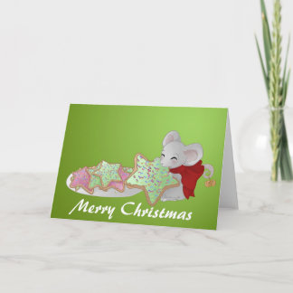 Cartes Pour Fêtes Annuelles Souris de Noël le voleur de cookies