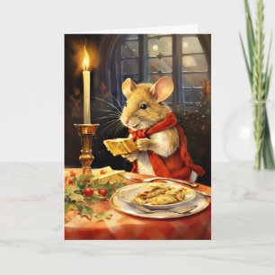 Cartes Pour Fêtes Annuelles Souris de Noël mignonne 