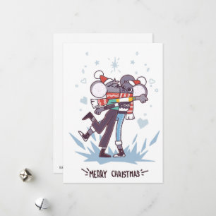 Cartes Pour Fêtes Annuelles Souris de Noël mignonnes
