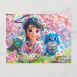 Cartes Pour Fêtes Annuelles Sous l'arbre Sakura avec mon Ca