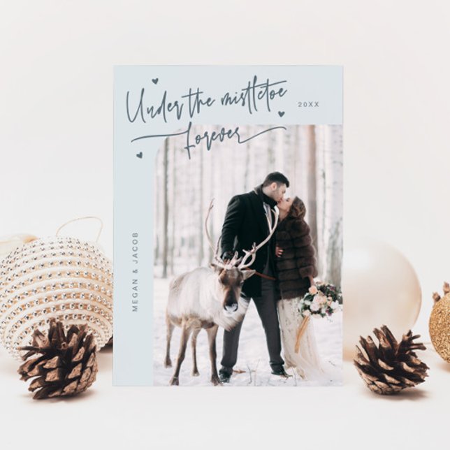 Cartes Pour Fêtes Annuelles Sous Mistletoe pour toujours photo nouvellement ma (Créateur téléchargé)