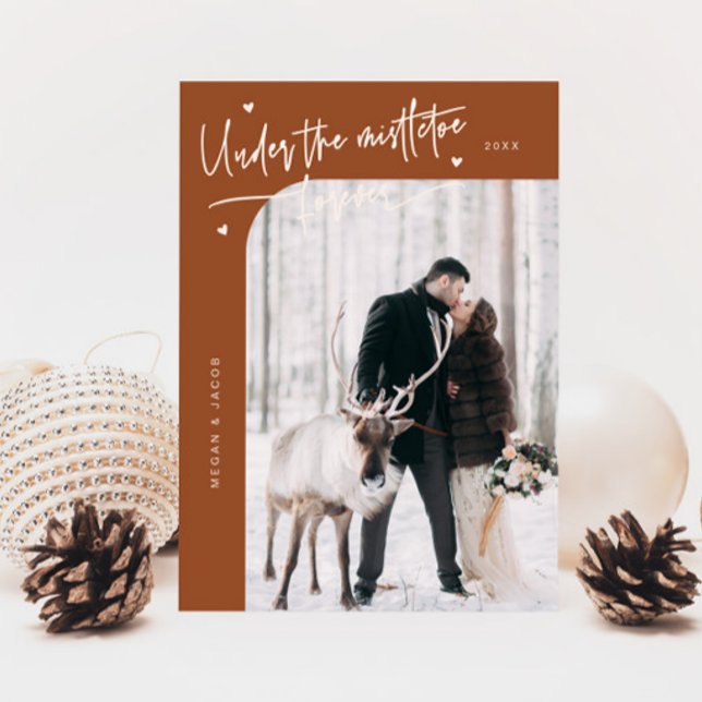 Cartes Pour Fêtes Annuelles Sous Mistletoe Pour Toute Nouvelle Photo Terracott (Créateur téléchargé)