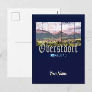 Cartes Pour Fêtes Annuelles Souvenir d'Oberstdorf Allgäu Vintage Bavaria Germa