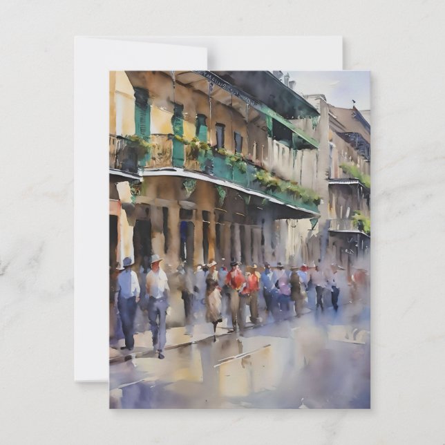 Cartes Pour Fêtes Annuelles Souvenirs de la Nouvelle-Orléans - Bourbon Street  (Devant)