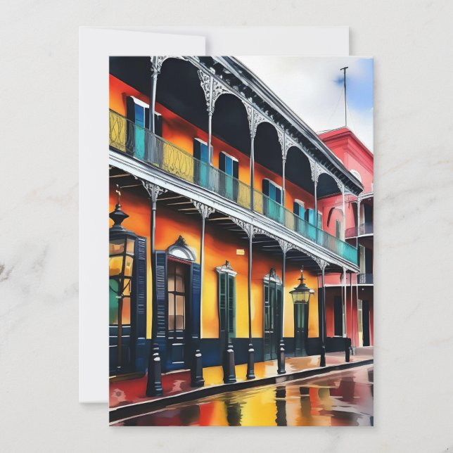 Cartes Pour Fêtes Annuelles Souvenirs de la Nouvelle-Orléans - Bourbon Street  (Devant)