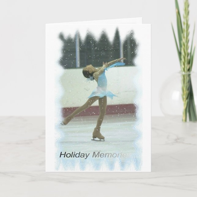 Cartes Pour Fêtes Annuelles souvenirs de patinage (Devant)