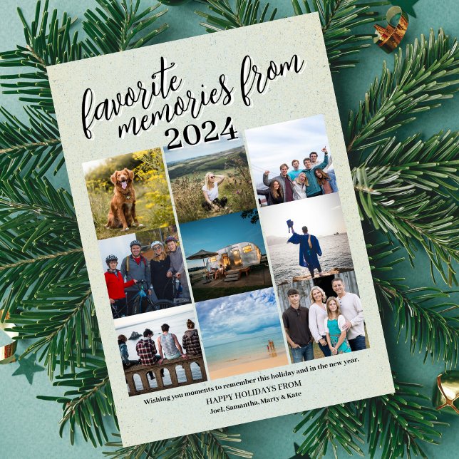 Cartes Pour Fêtes Annuelles Souvenirs favoris Collage photo Nouvel An (Créateur téléchargé)