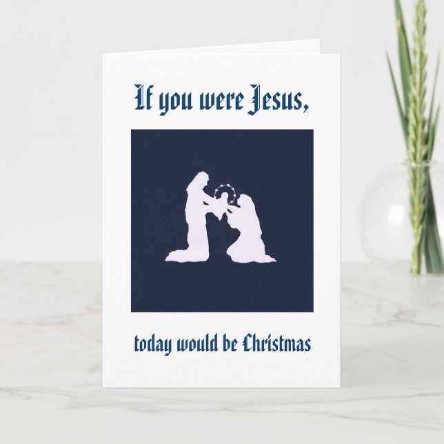 Cartes Pour Fêtes Annuelles Souviens-toi de Jésus pour ton anniversaire (Devant)