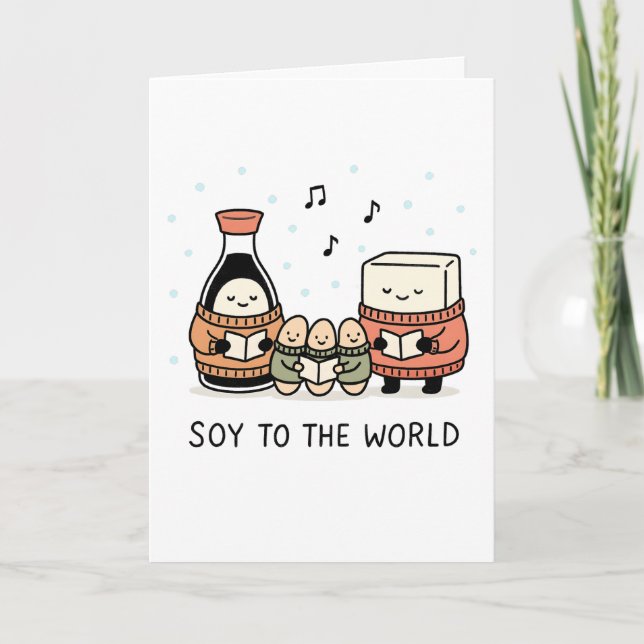 Cartes Pour Fêtes Annuelles Soy to the World - Funny Christmas Card (Devant)