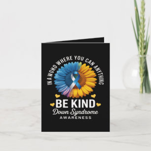 Cartes Pour Fêtes Annuelles Soyez Gentil Syndrome de Down Sensibilisation