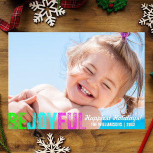 Cartes Pour Fêtes Annuelles Soyez Joyeux Coloré Photo de Noël